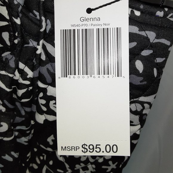 NWT Vera Bradley Glenna in Paisley Noir - Picture 4 of 5